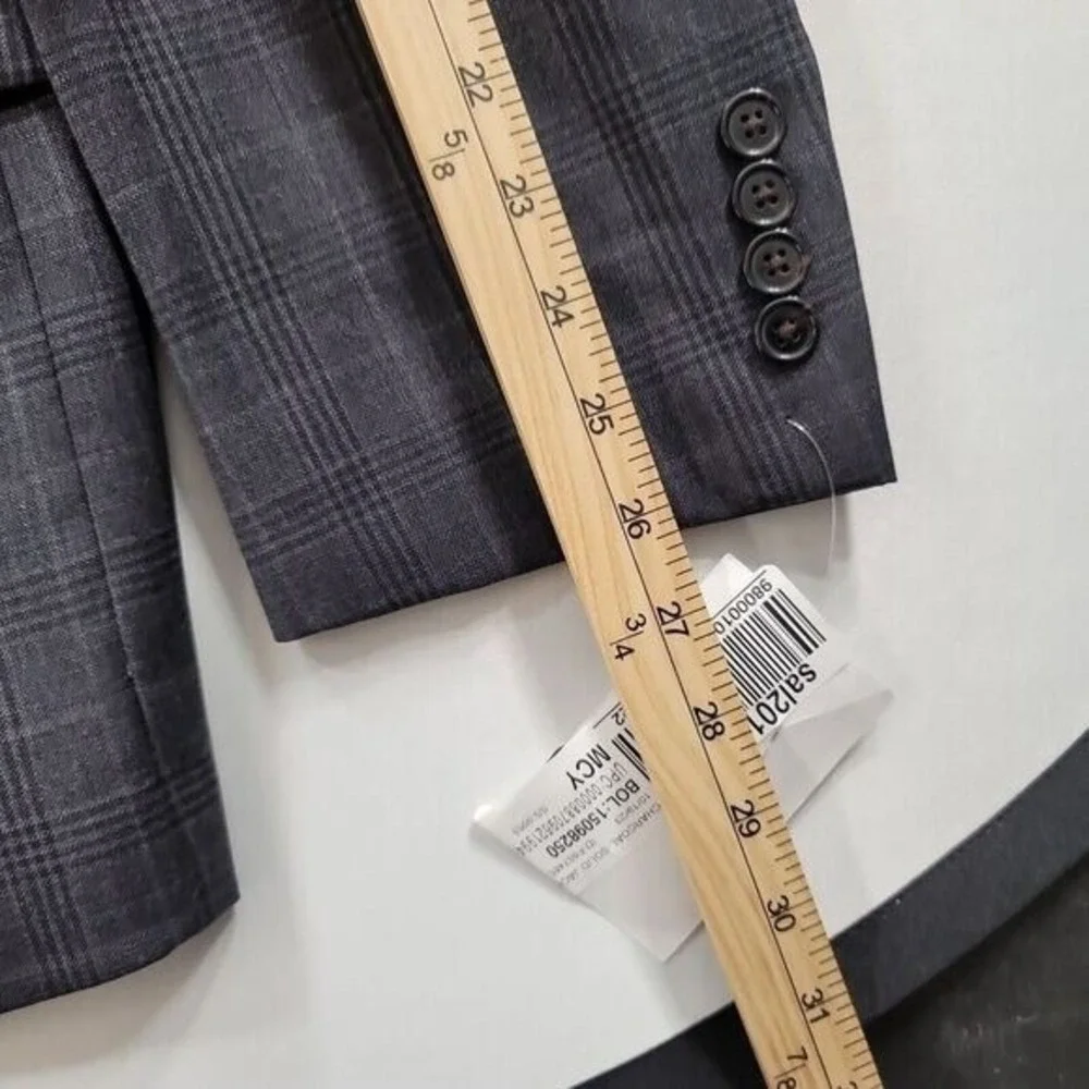 LRL Ralph Lauren Sport Coat Mens 50R Charcoal Plaid Classic‎ Blazer $295 NEW